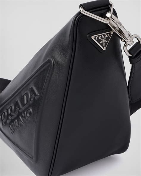 prada sac triangle|prada triangle leather shoulder bag.